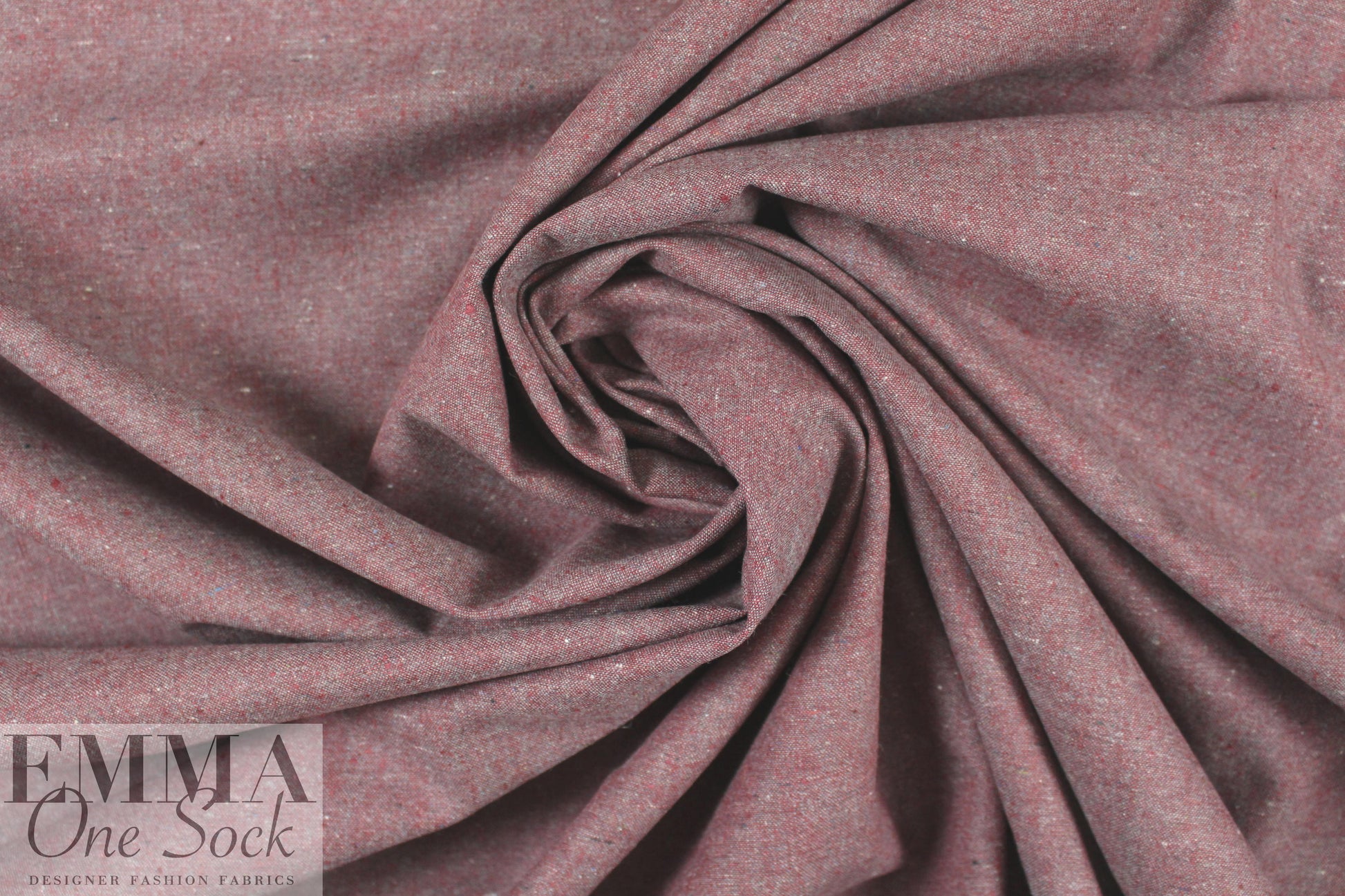 recycled organic hemp/cotton tweed woven - garnet