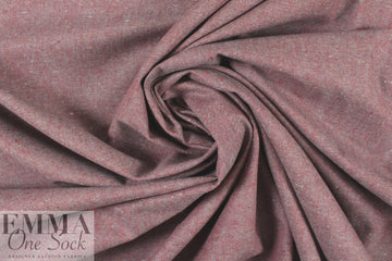recycled organic hemp/cotton tweed woven - garnet
