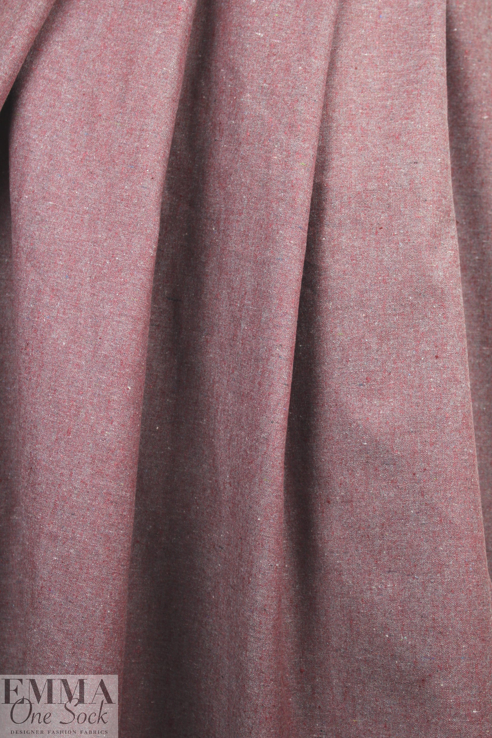 recycled organic hemp/cotton tweed woven - garnet