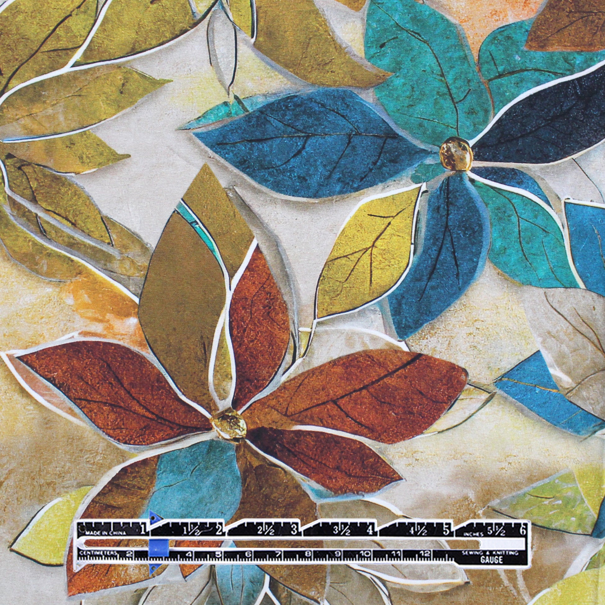 Dutch digital cotton knit 'floral elegance' Oeko-Tex cert.