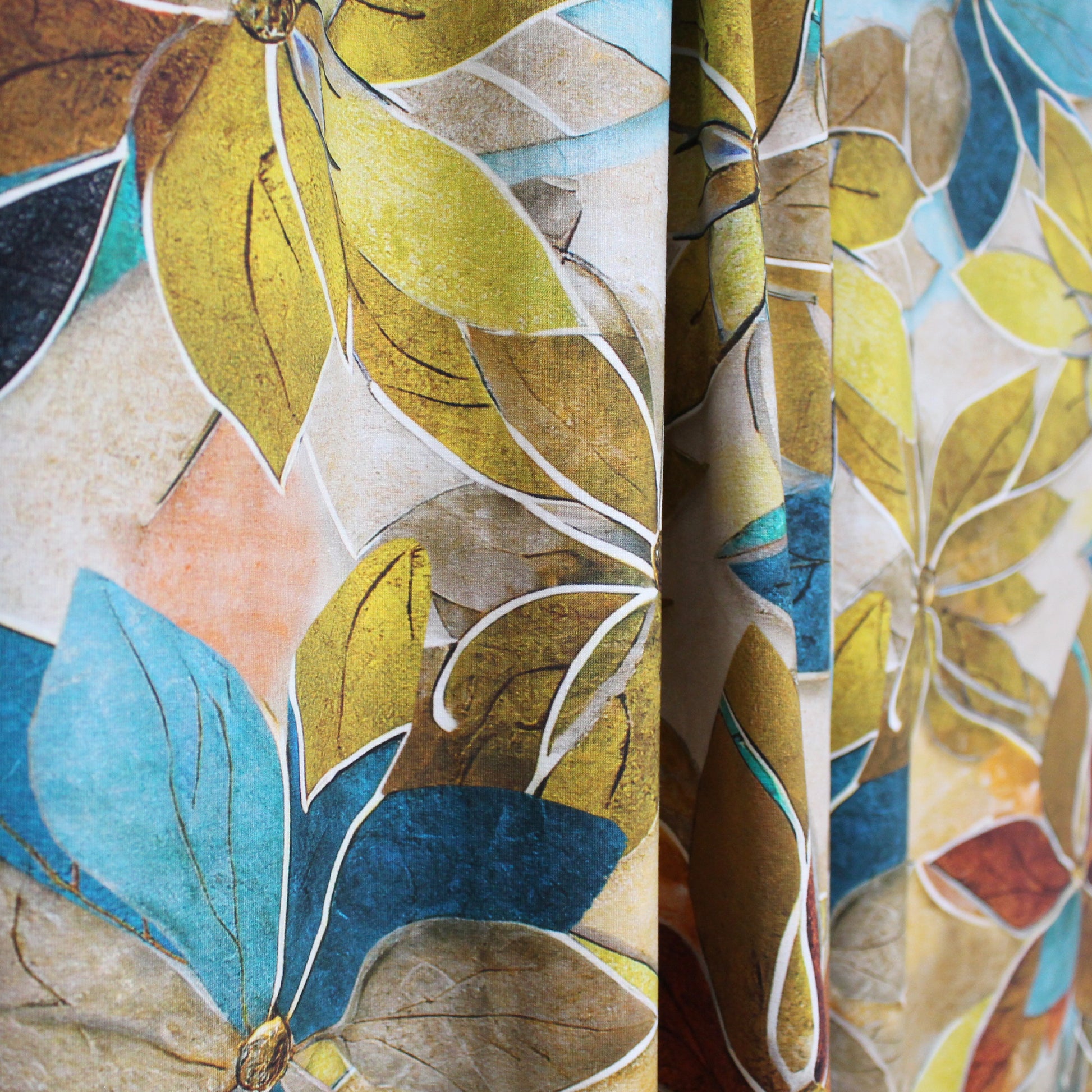 Dutch digital cotton knit 'floral elegance' Oeko-Tex cert.