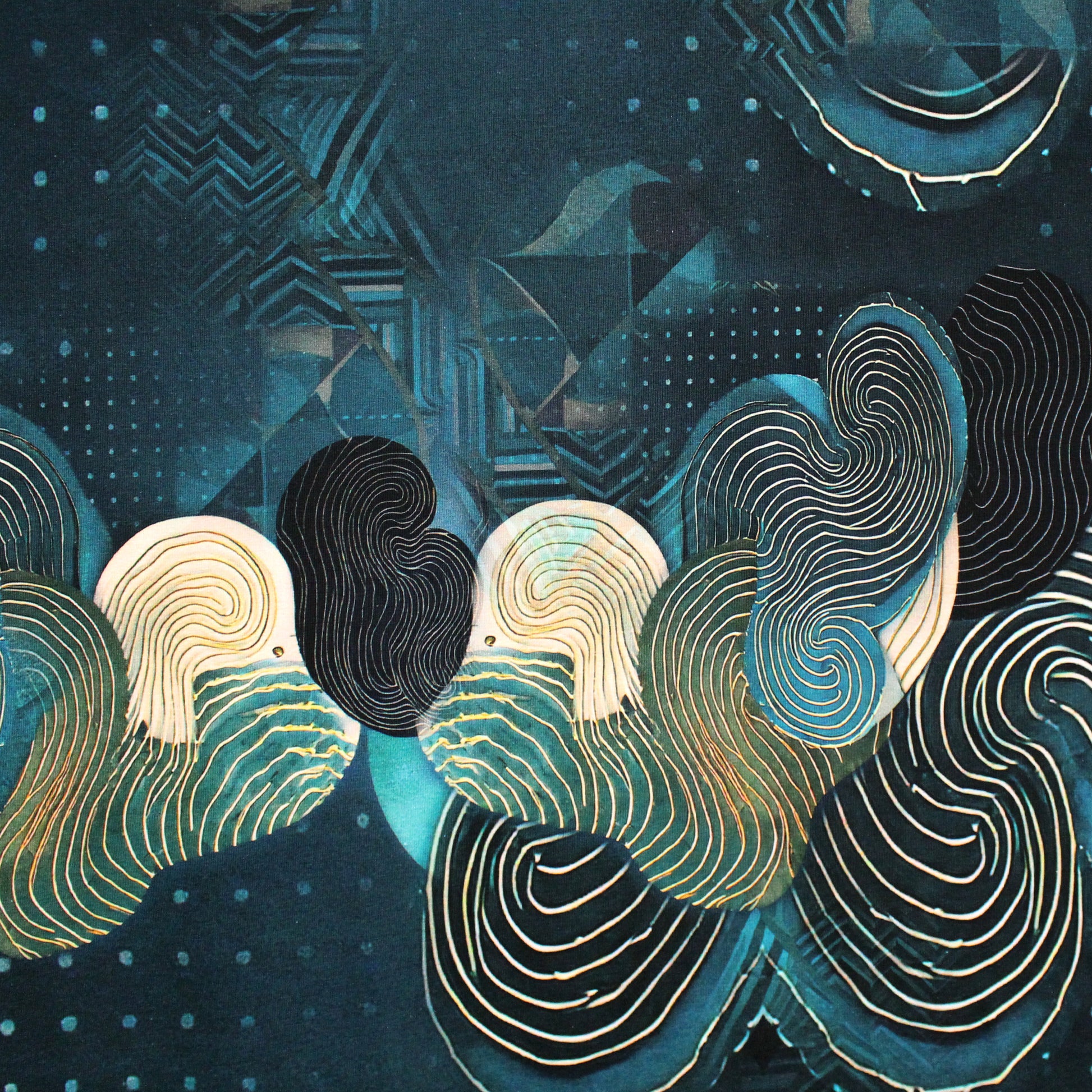 Dutch digital cotton knit 'elegance' Oeko-Tex cert. - teal