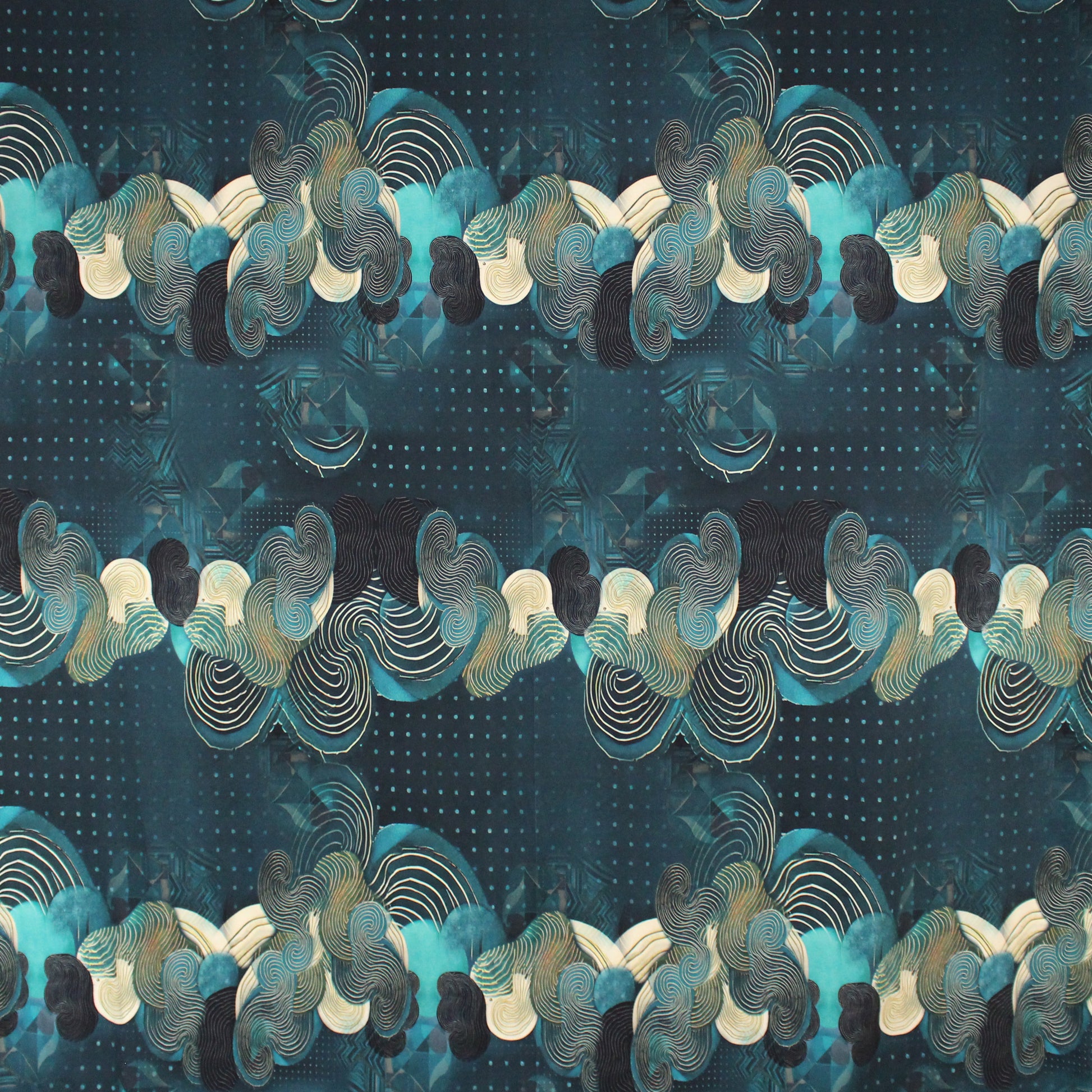 Dutch digital cotton knit 'elegance' Oeko-Tex cert. - teal