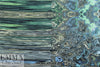 Dutch digital aqua fimo swirl cotton/lycra border knit  1.33 yds