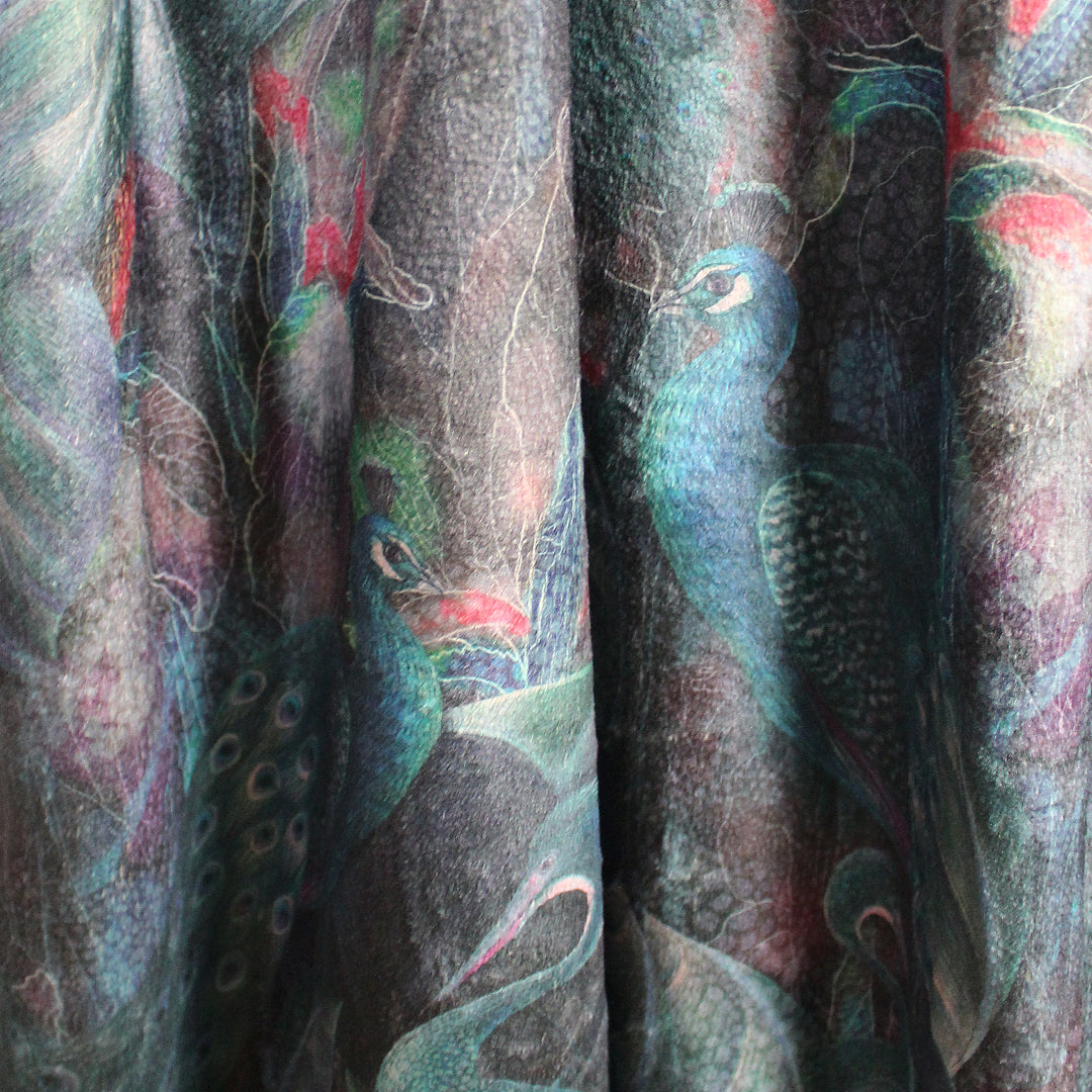 Dutch digital 'blooms and plumes' plush fur .875 yds