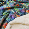 Dutch digital 'twilight flowers' plush fur - Oeko Tex Cert. .75 yds