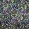 Dutch digital 'blooms and plumes' cotton knit Oeko-Tex - blue tones 1.5 yds