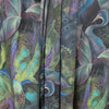 Dutch digital 'blooms and plumes' cotton knit Oeko-Tex - blue tones 1.5 yds