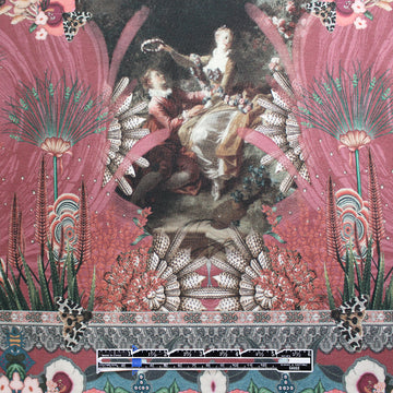 Dutch digital 'classical daydream' cotton knit Oeko-Tex cert. 1.5 yds
