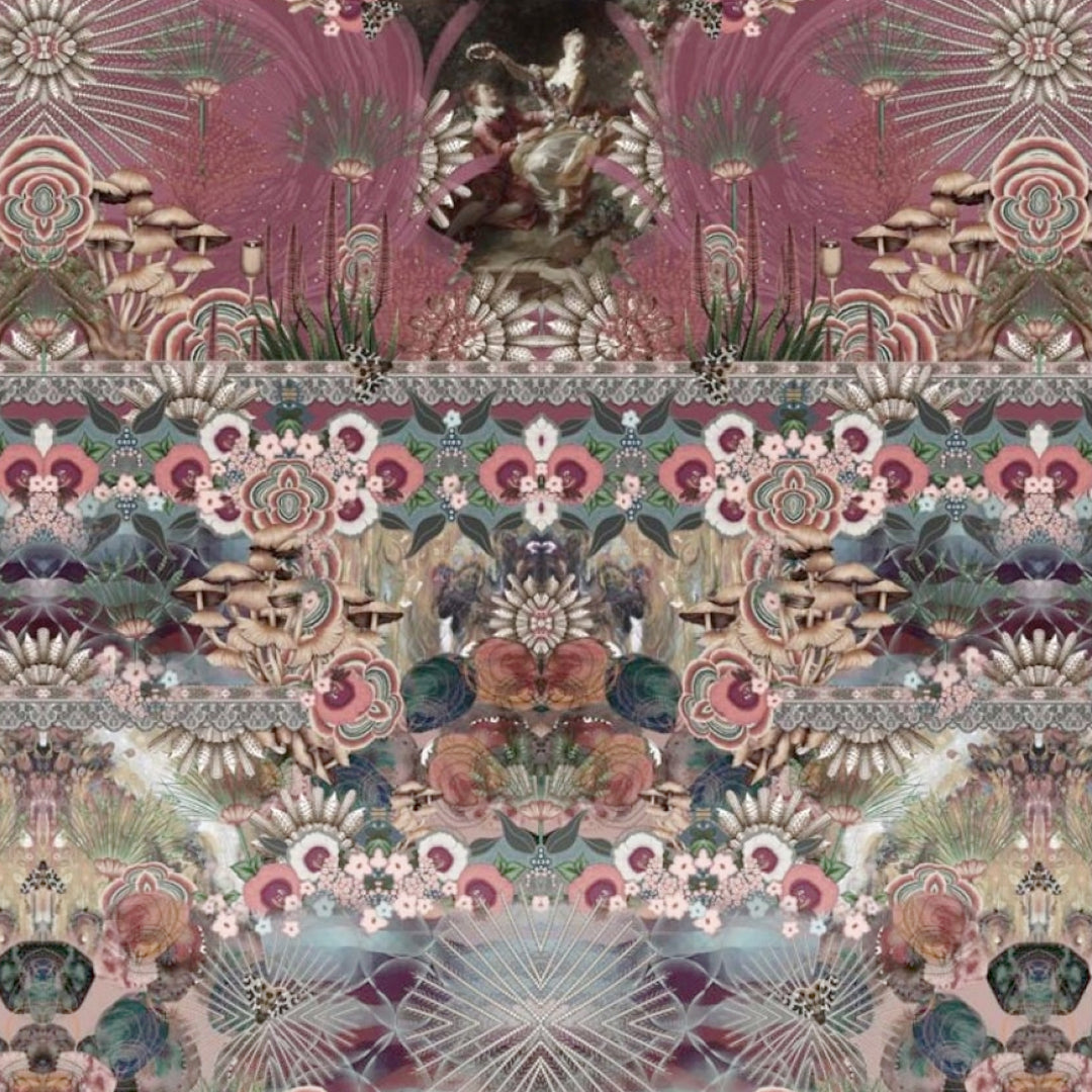 Dutch digital 'classical daydream' cotton knit Oeko-Tex cert. 1.5 yds