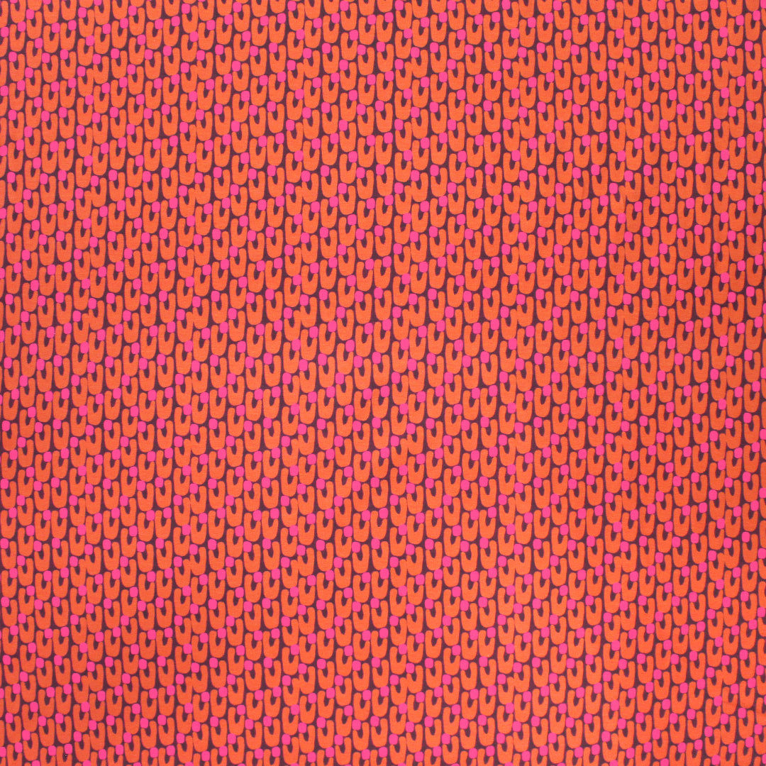 Dutch digital 'shape friends' cotton knit, Oeko-Tex cert. - spice tones .5 yds