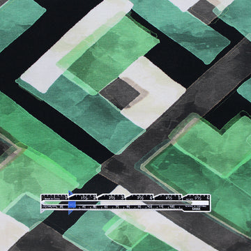 Dutch digital 'diamond perspective' cotton knit Oeko-Tex cert. .75 yds