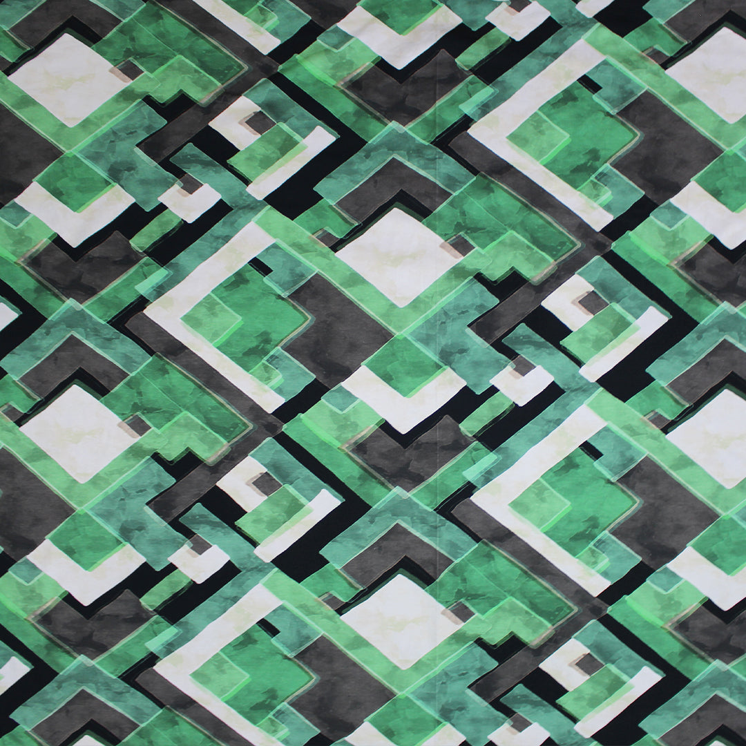 Dutch digital 'diamond perspective' cotton knit Oeko-Tex cert. .75 yds