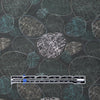Dutch digital 'etched stones' cotton knit Oeko-Tex cert. - black/teal .75 yds
