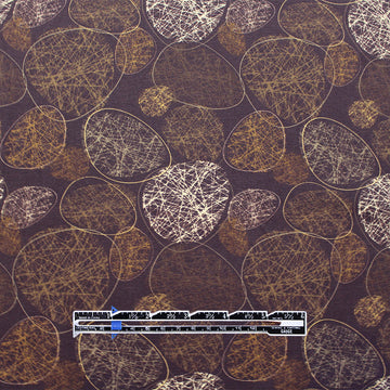 Dutch digital 'etched stones' cotton knit Oeko-Tex cert. - walnut/caramel 1 yard