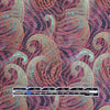 Dutch digital 'paisley glow' cotton knit Oeko-Tex - crimson/jade 1.25 yds
