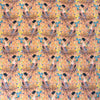 Dutch digital Klimt's 'Lady with a Fan' viscose/linen woven - gold .6 yds
