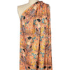 Dutch digital Klimt's 'Lady with a Fan' viscose/linen woven - gold .6 yds