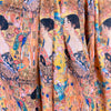 Dutch digital Klimt's 'Lady with a Fan' viscose/linen woven - gold .6 yds
