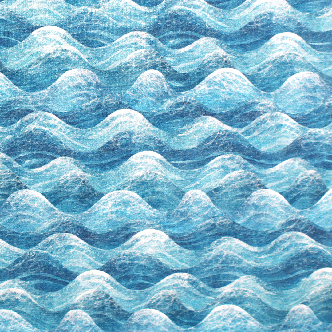 Dutch digital 'ebb and flow' cotton knit, Oeko-Tex cert. 1.125 yds