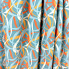 Dutch digital 'streamers' cotton knit Oeko-Tex cert. - orange/blue .5 yds