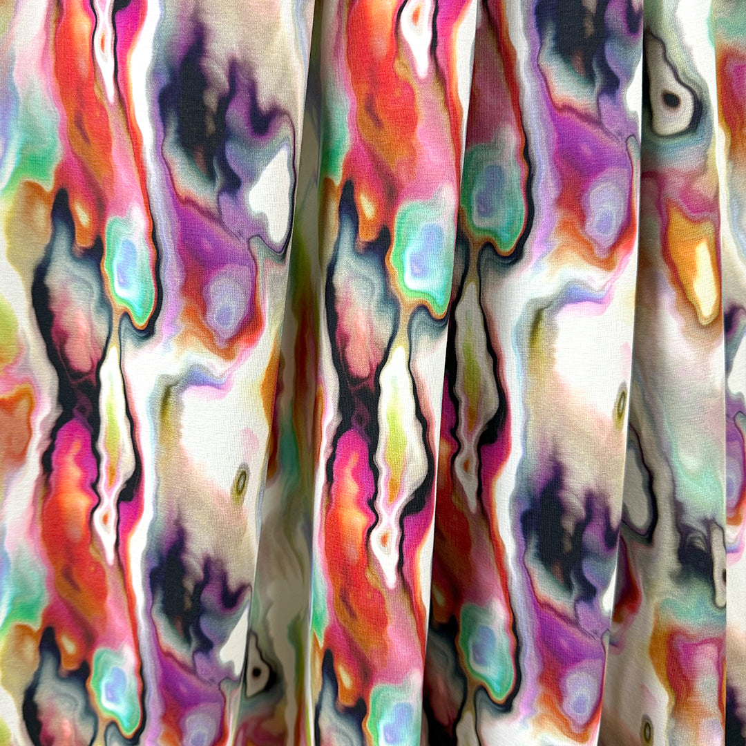 Dutch digital 'color mirage' cotton knit Oeko-Tex cert. 1.75 yd