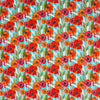 Dutch digital 'summer poppies' viscose knit, Oeko-Tex cert.