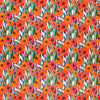 Dutch digital 'summer poppies' viscose knit - red/navy, Oeko-Tex cert.