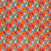 Dutch digital 'summer poppies' viscose knit - red/navy, Oeko-Tex cert. 1 yard