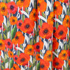 Dutch digital 'summer poppies' viscose knit - red/navy, Oeko-Tex cert. 1 yard