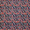 Dutch digital 'scribble study' cotton knit, Oeko-Tex cert. - azalea/poppy 1.25 yd