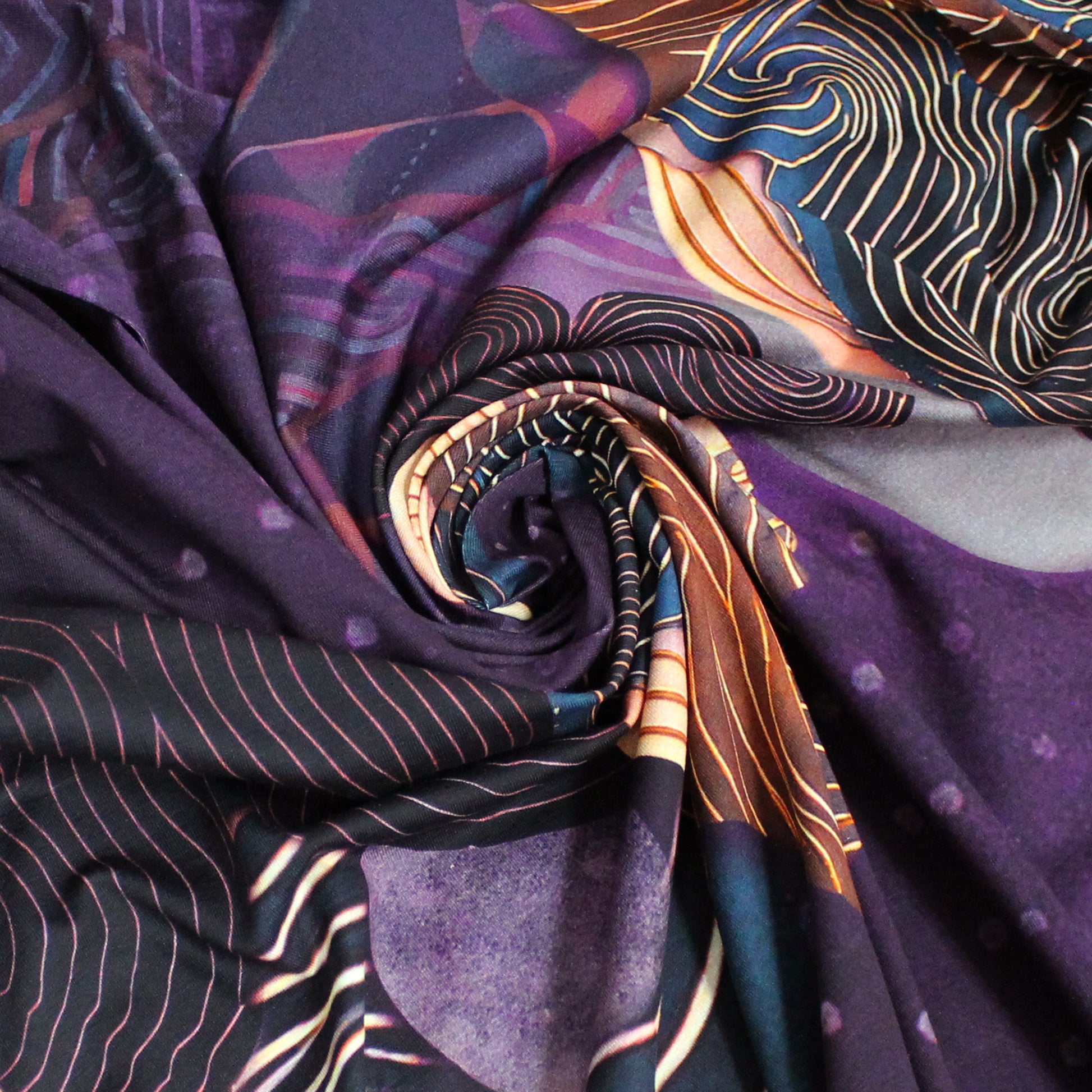 Dutch digital 'majestic' cotton knit panel, Oeko-Tex