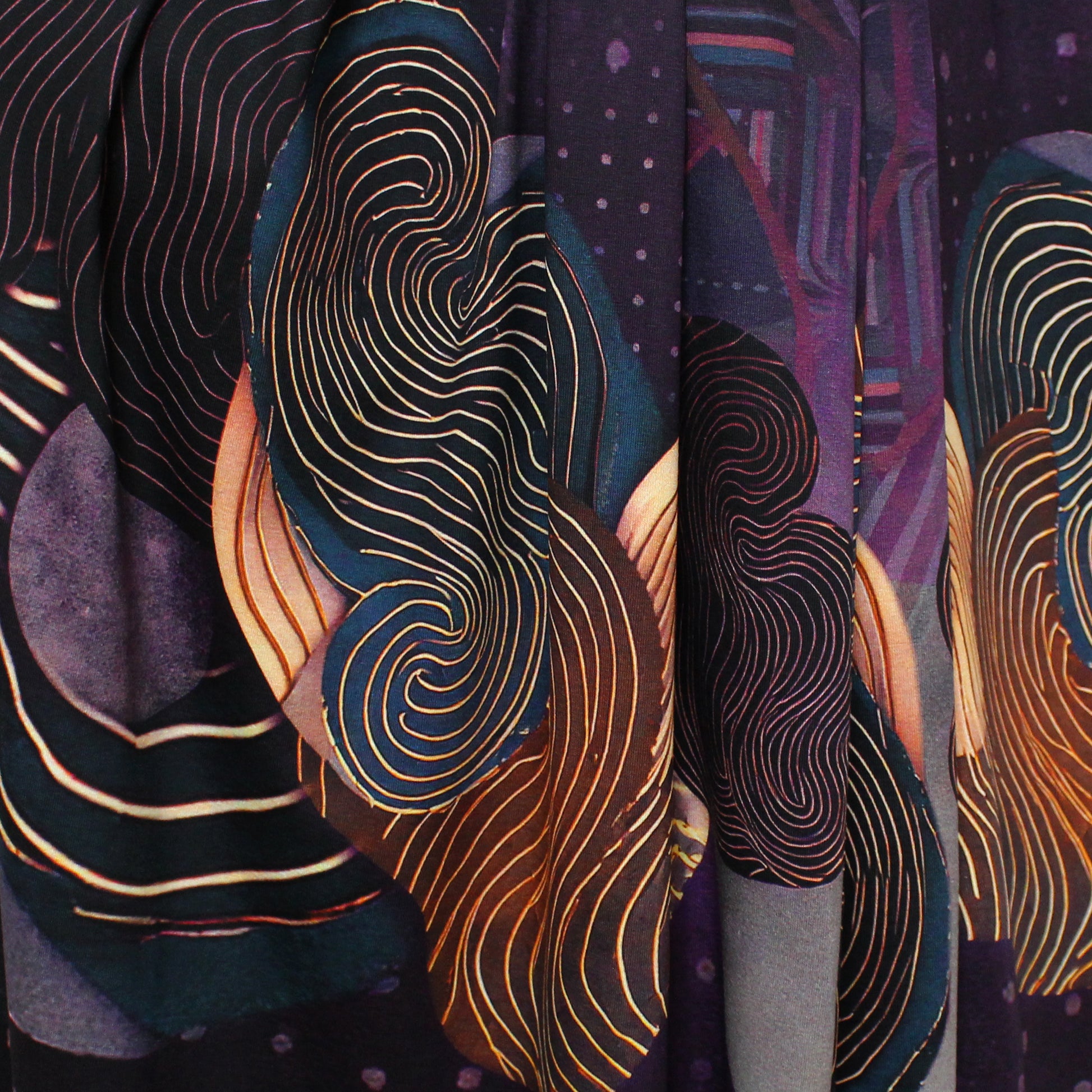 Dutch digital 'majestic' cotton knit panel, Oeko-Tex