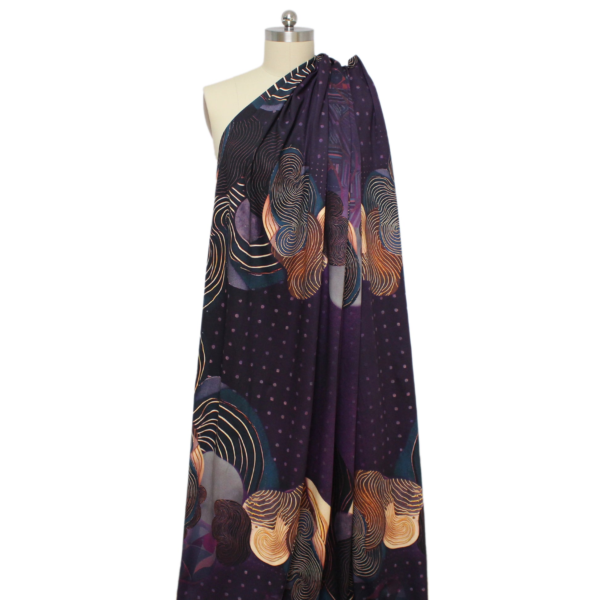 Dutch digital 'majestic' cotton knit panel, Oeko-Tex