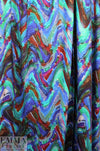 Dutch digital 'prismata blues' viscose knit Oeko-Tex cert. 1.875 yd