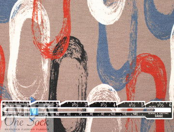 Dutch digital 'painted elipses' viscose knit Oeko-Tex cert. 1.375 yd