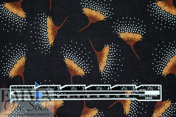 Dutch digital 'seeding flower' viscose knit Oeko-Tex cert. 1 yard