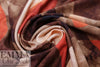 Dutch digital 'red earth waves' viscose knit Oeko-Tex cert. 1.5 yd