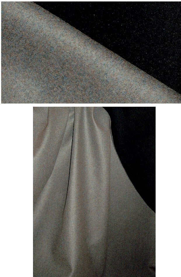 water repellent fleeceback WOOL/COTTON flannel