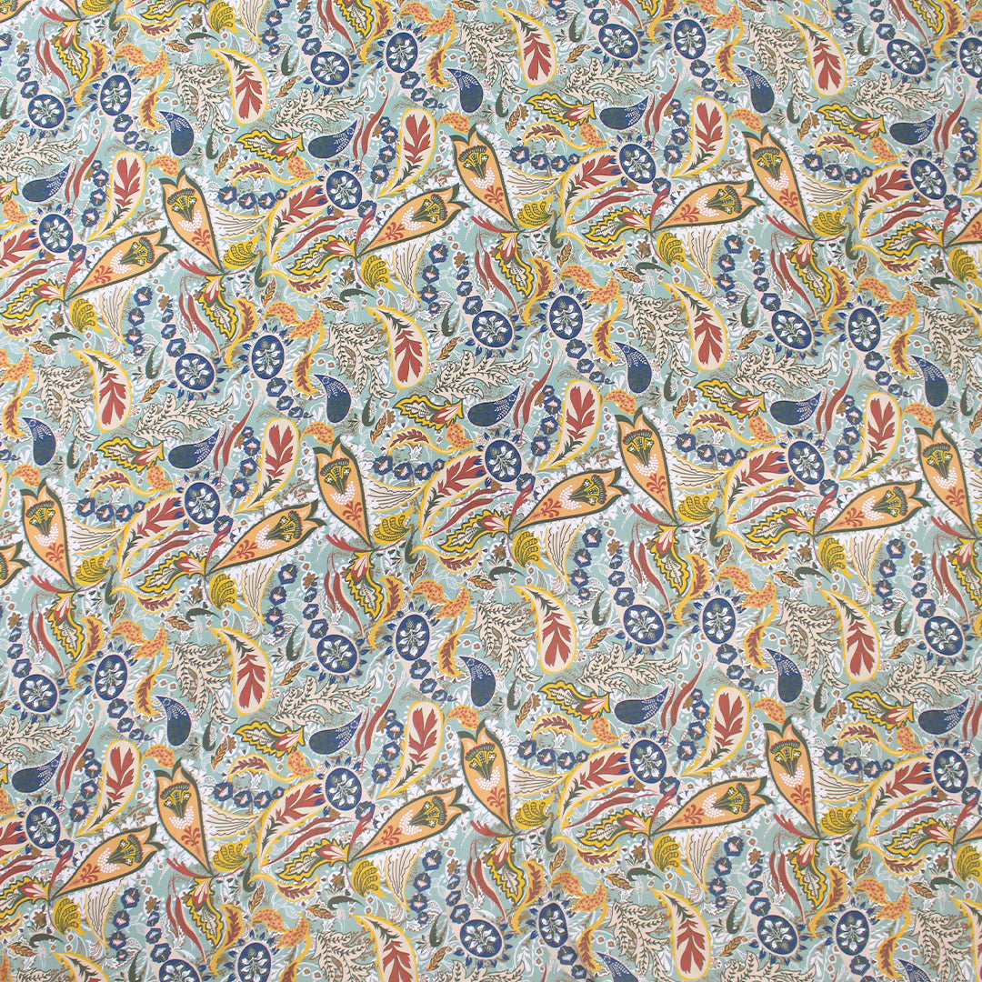 ECOVERO 'dancing paisley' viscose crepe woven .75 yds