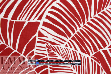 Italian 'scarlet palms' ECOVERO viscose challis woven 1.5 yd