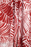 Italian 'scarlet palms' ECOVERO viscose challis woven 1.5 yd
