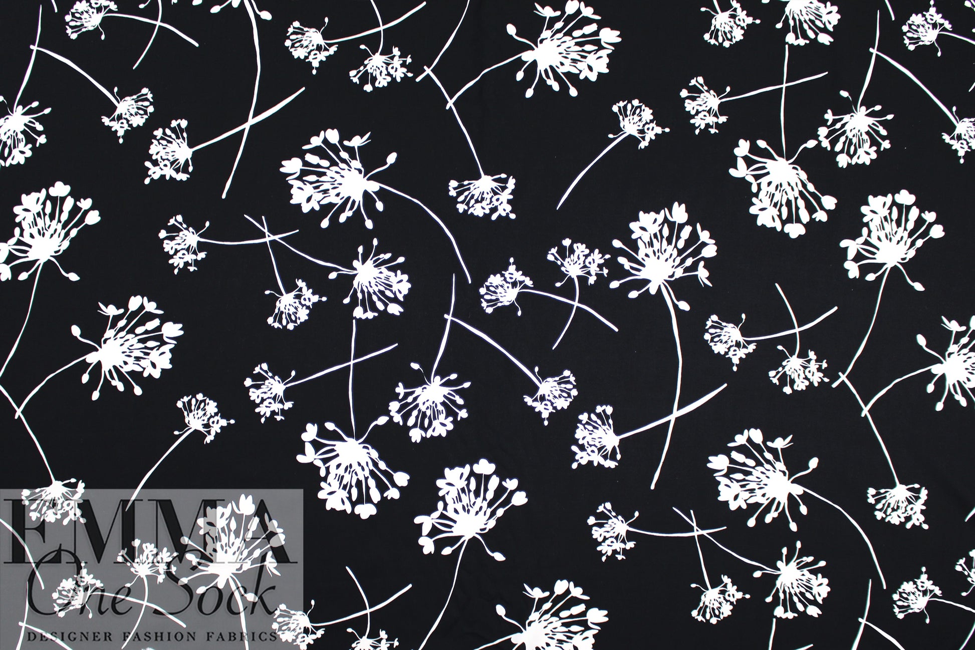 Italian 'fallen flowers' viscose challis woven 1.25 yds