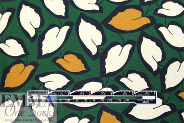 Italian 'forest leaves' ECOVERO drapey viscose woven 1.375 yd