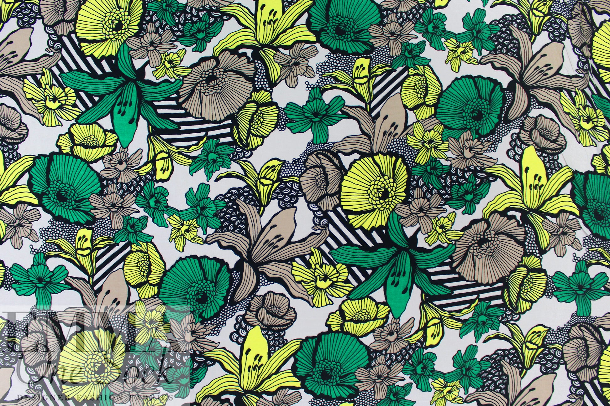 Italian 'lily and friends' ECOVERO viscose challis woven 1.125 yds