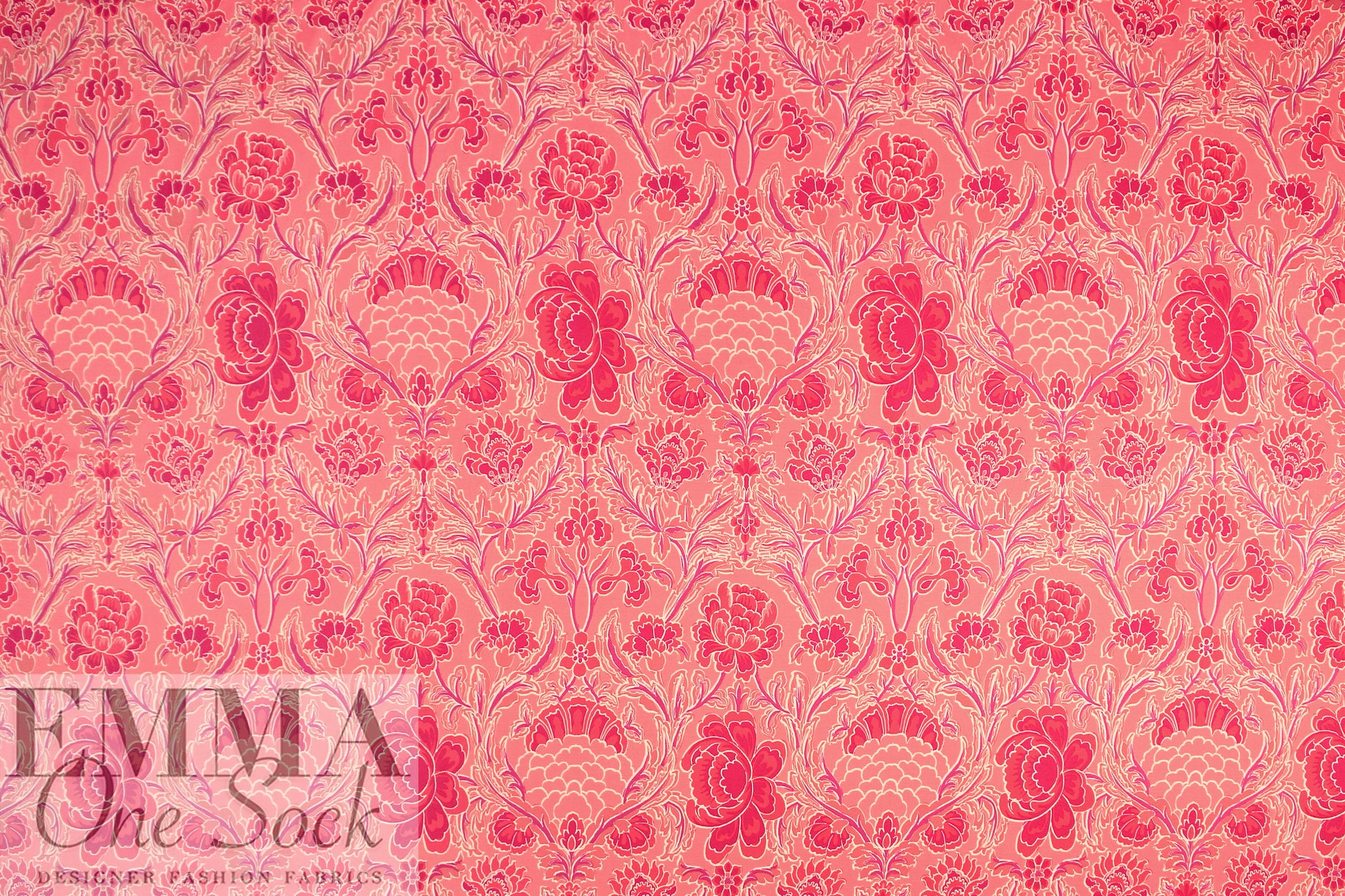 'deco drama' floral ECOVERO viscose satin woven .5 yds