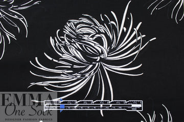 The Ko0ples black/white floral ECOVERO viscose challis .625 yds