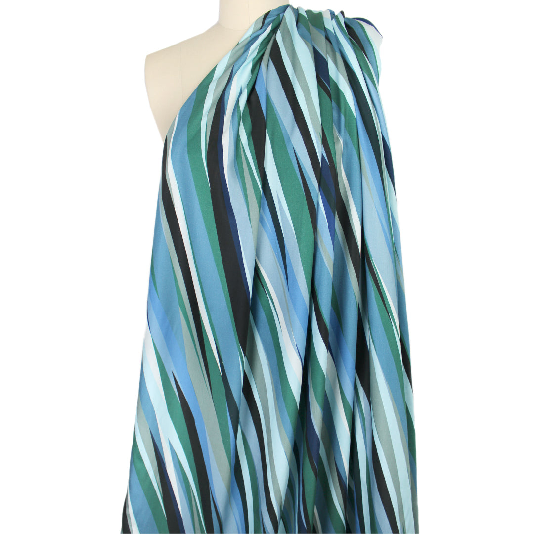 Italian 'waterway' ECOVERO viscose satin finish woven 1.75 yd