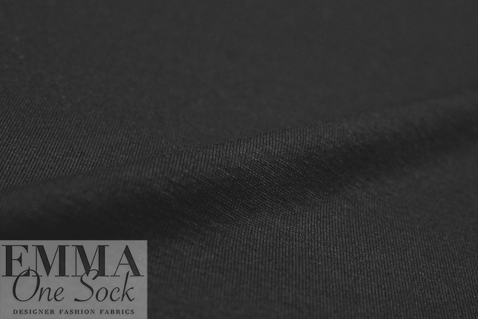 black ecovero viscose jersey knit, 215 GSM 1.25 yds