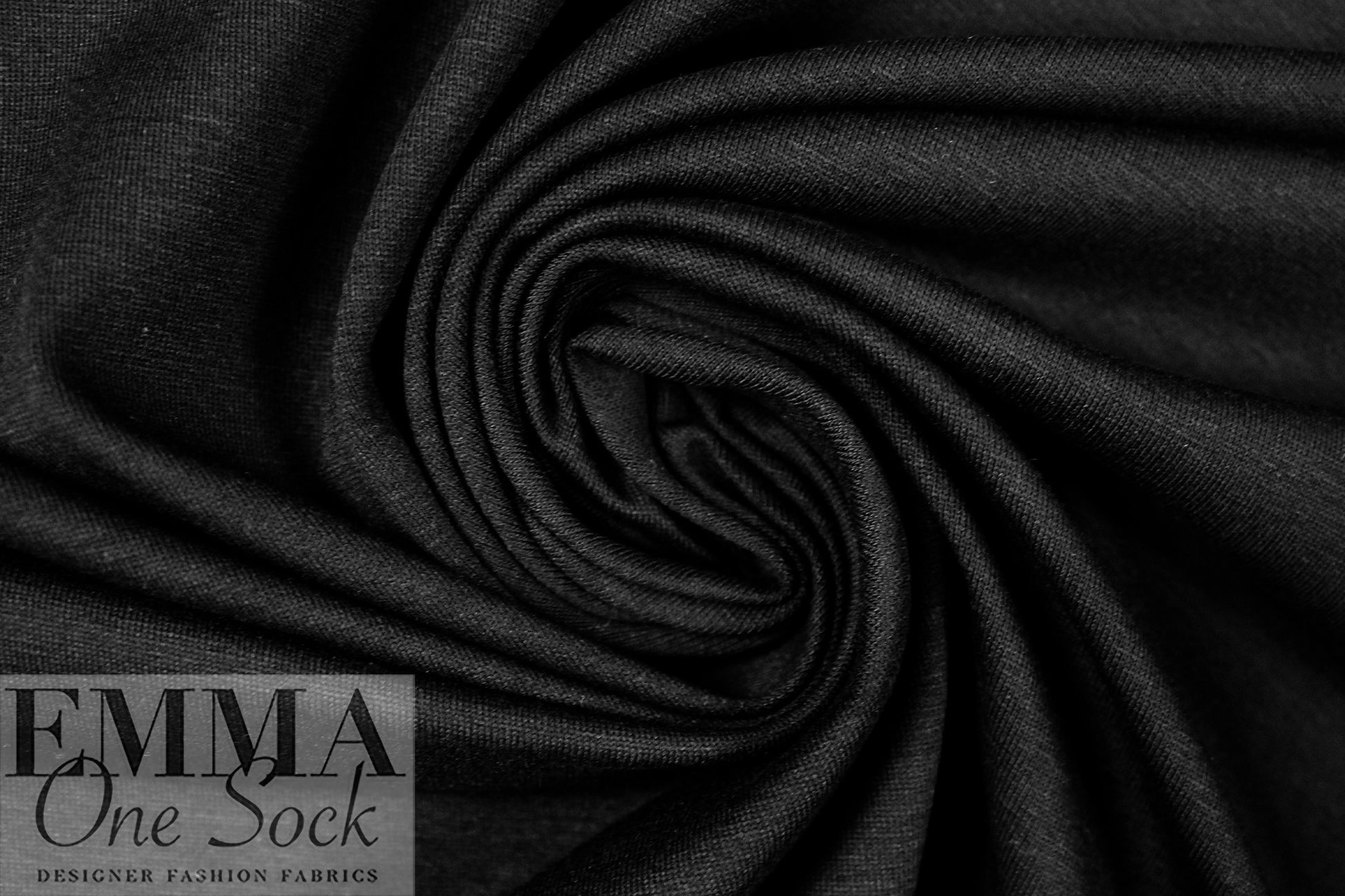 black ecovero viscose jersey knit, 215 GSM 1.25 yds